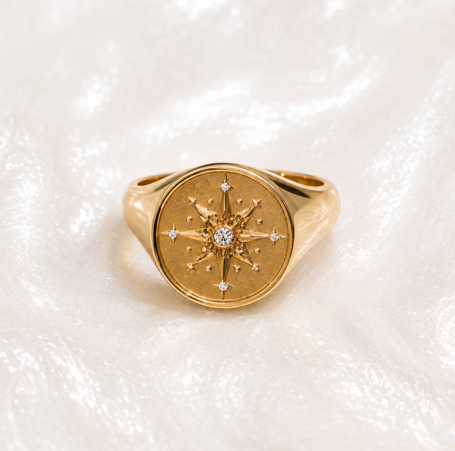 Constellation Étoile Signet Ring